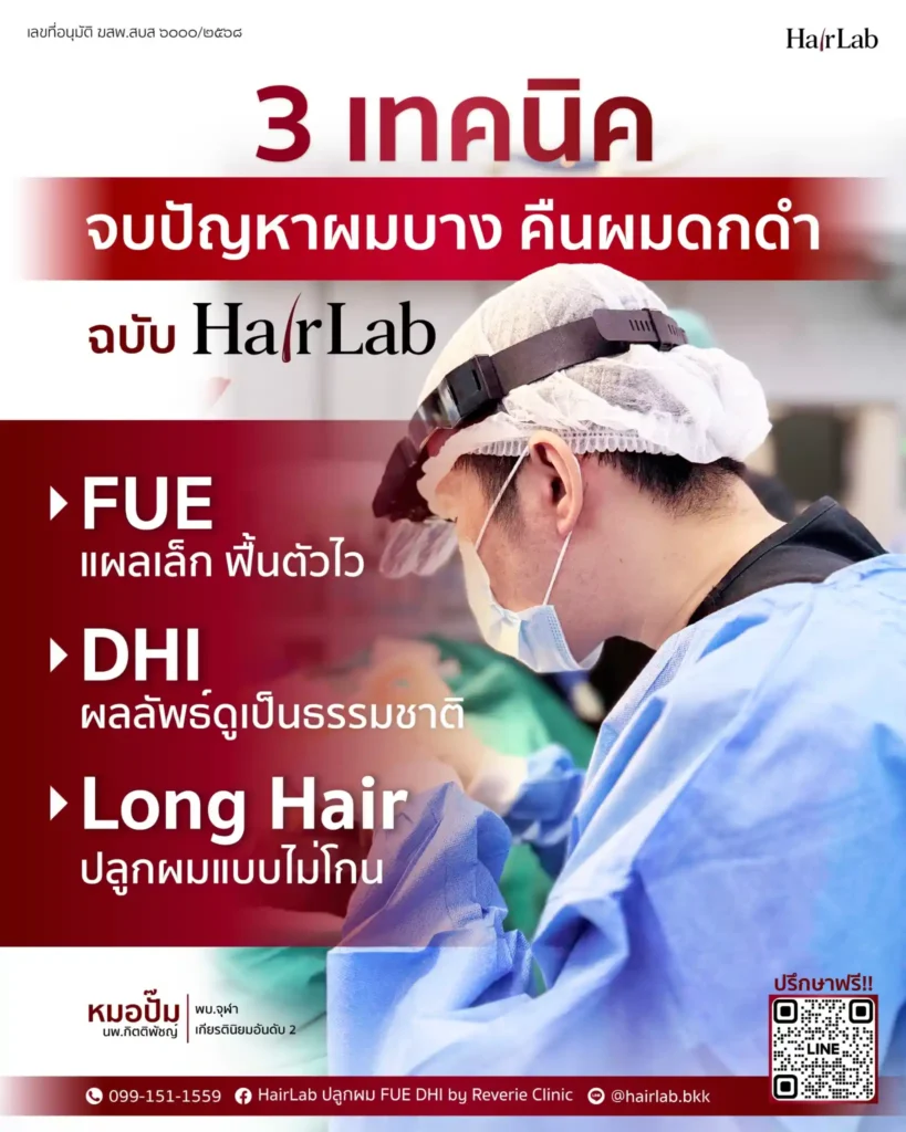 เทคนิคปลูกผมผู้ชาย