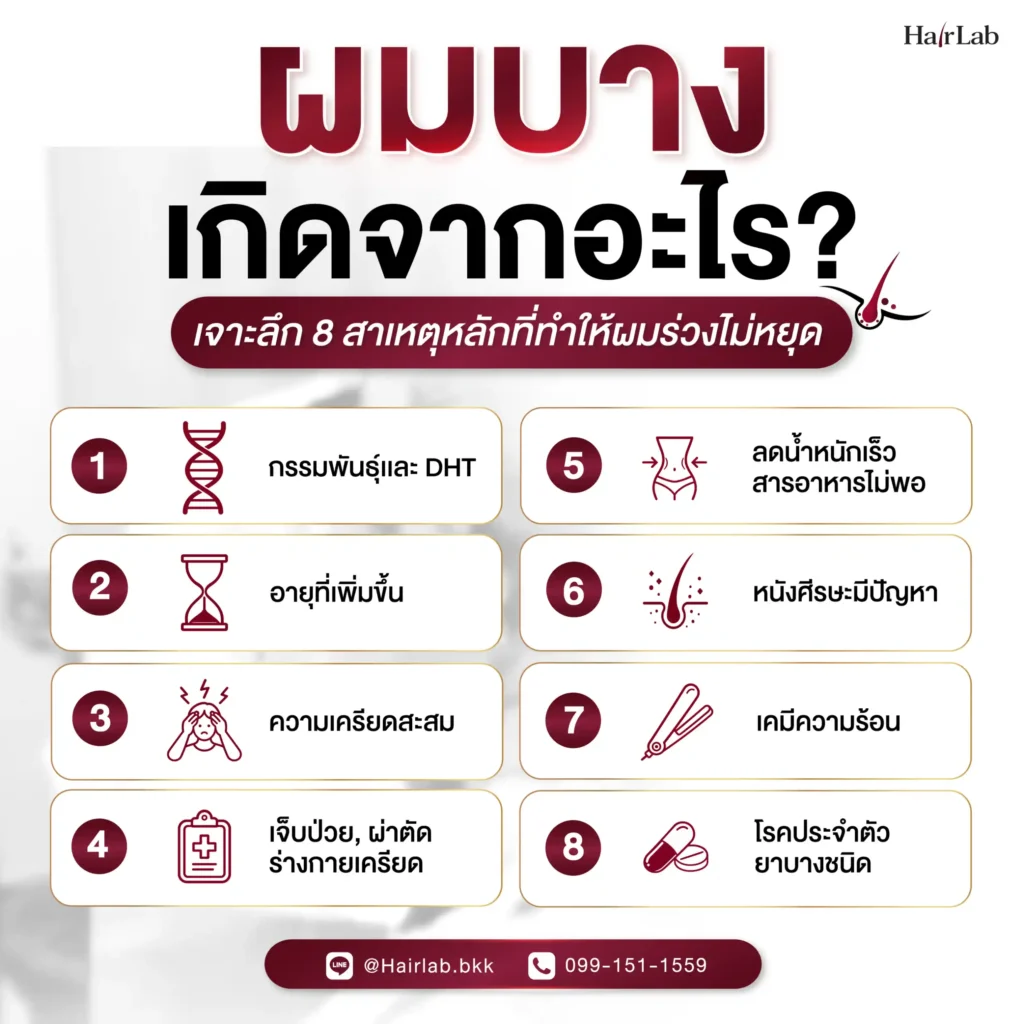 ผมบาง เกิดจากอะไร
